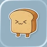 Manna app icon — a smiling slice of bread with a green health bar