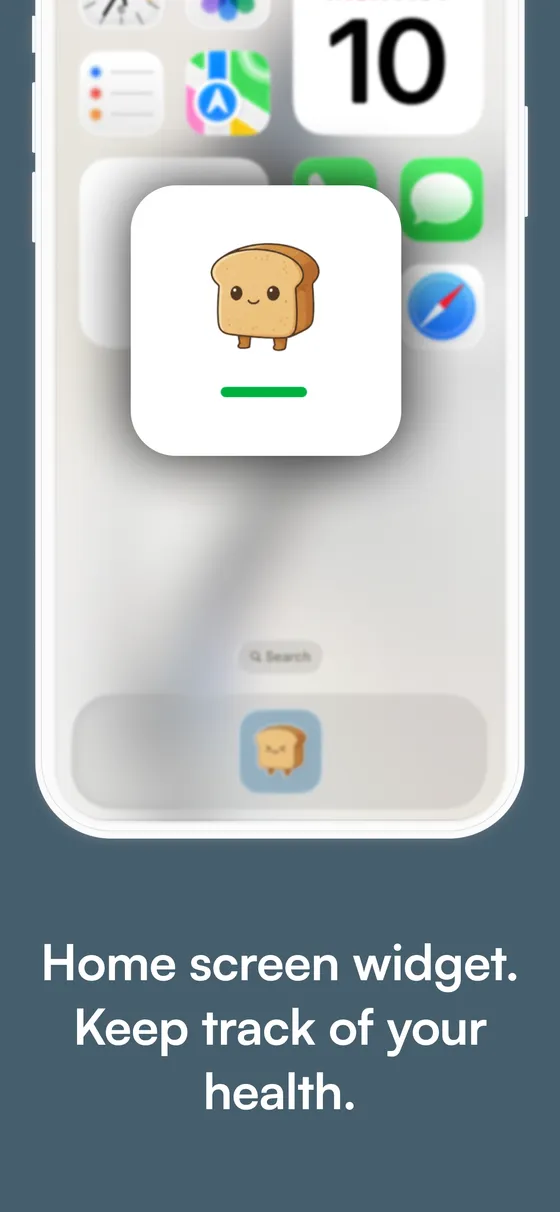 iPhone home screen widget tracking your Bible reading habit and Manna Health