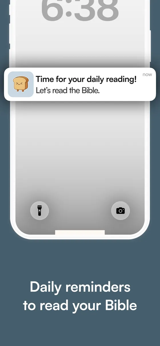 Daily Bible reading reminder notification on the iPhone lock screen